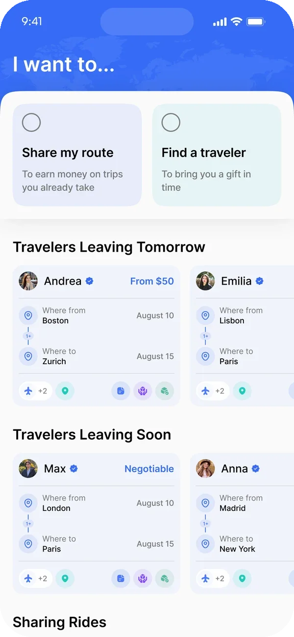 Tips4trips app: route feed